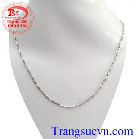 Dây chuyền vàng trắng 18k đẹp