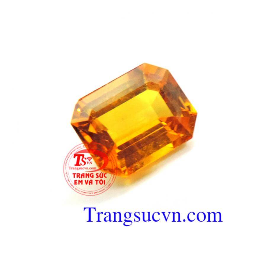 Sapphire vàng chữ nhật 3,65Ct