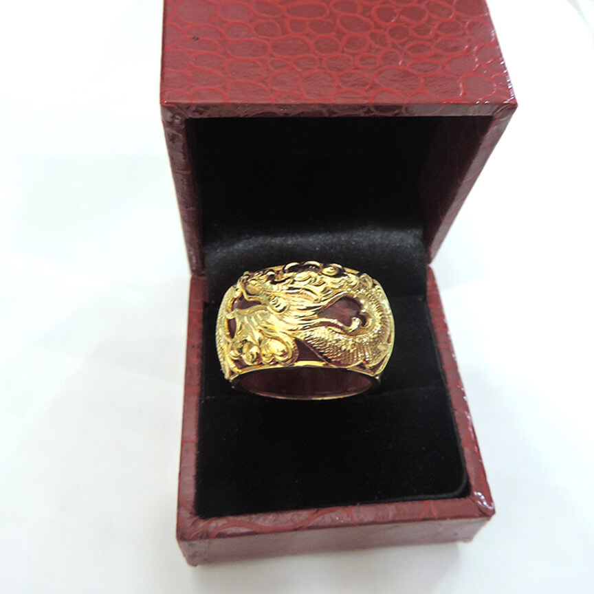 Nhẫn ngọc đỏ rồng vàng tây 10k dành cho nam với con rồng uốn lượn đảm bảo cực chất,nhẫn đeo ngón cái,nhẫn ngón trỏ,Nhẫn ngọc đỏ rồng vàng