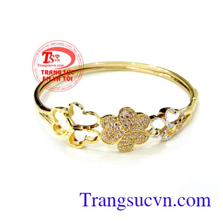 Vòng tay kết đá vàng tây