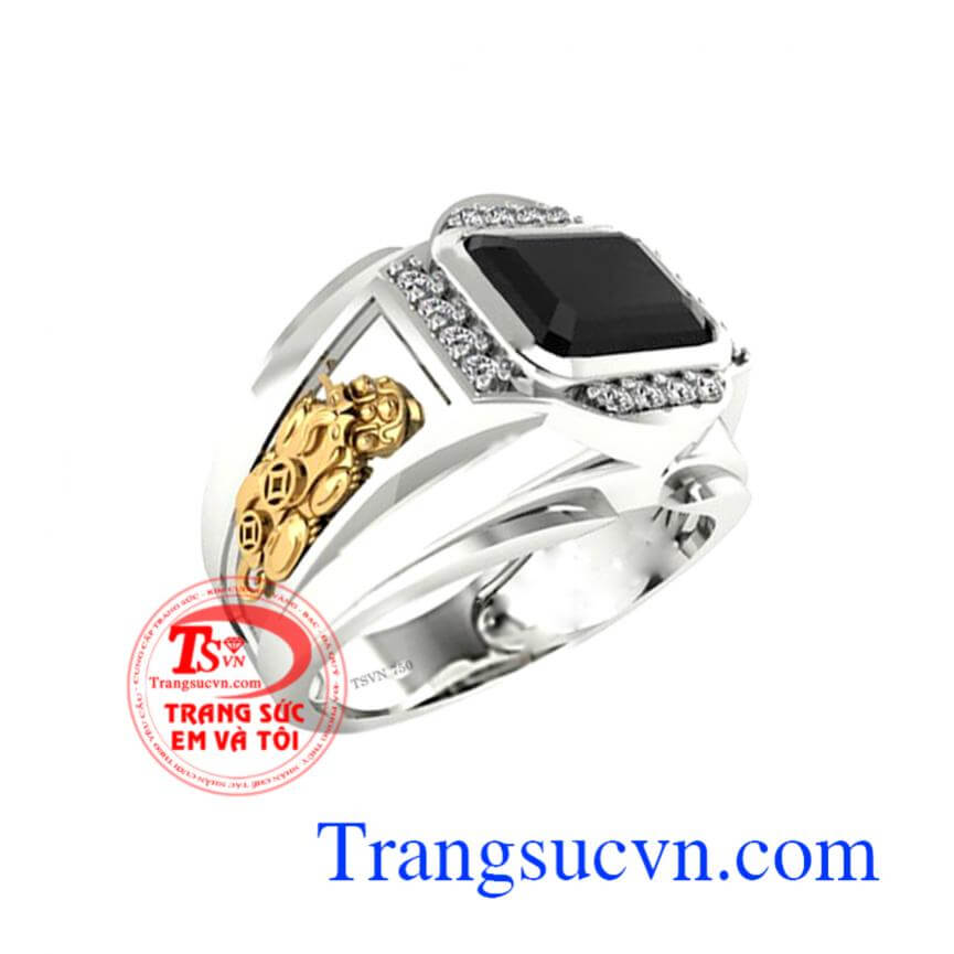 Nhẫn nam sapphire tỳ hưu