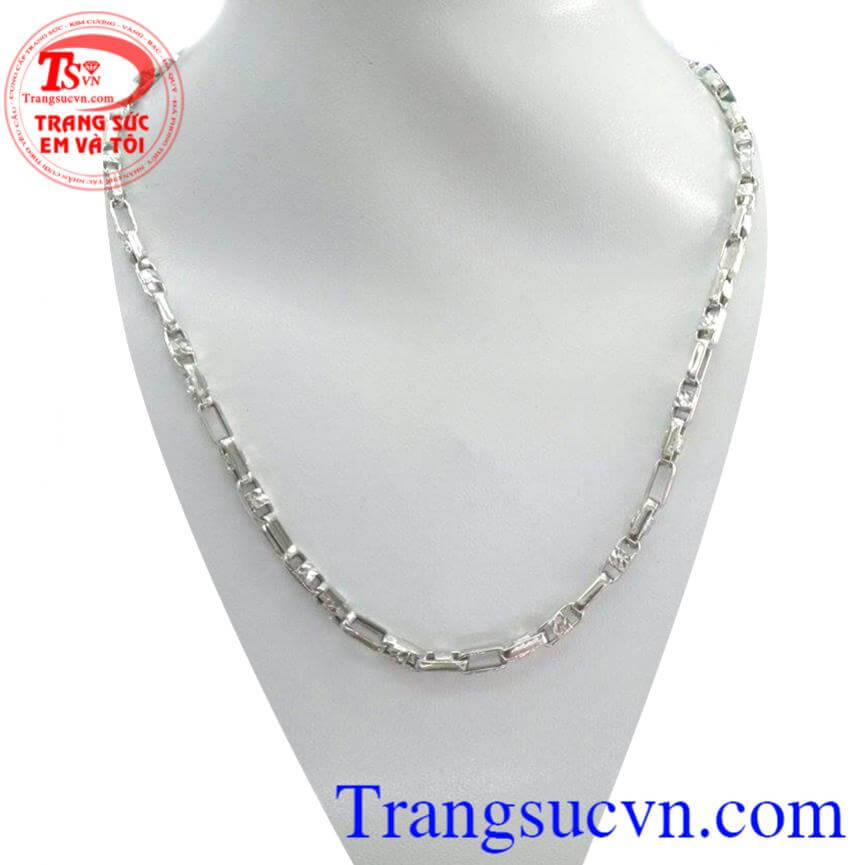 Dây chuyền vàng trắng Italy 18k đẹp