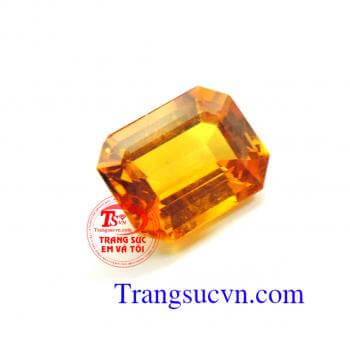 Sapphire vàng chữ nhật 3,65Ct