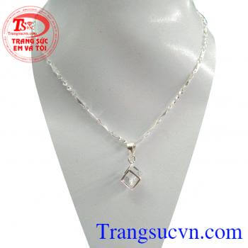 Bộ mặt dây chuyền bạc dành cho nữ làm từ bạc 92.5 với mẫu sang hợp thời trang Bộ mặt dây chuyền bạc bán toàn quốc,thanh toán an toàn
