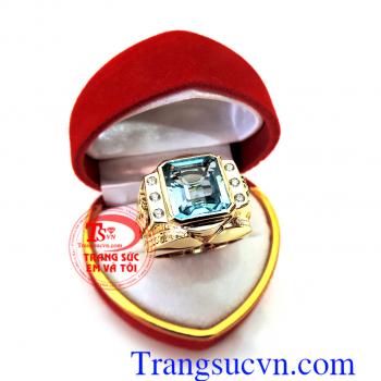 Nhẫn rồng topaz chữ nhật,nhẫn nam tiopaz,nhẫn nam đẹp, http://trangsucvn.com