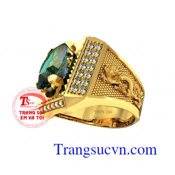 Nhẫn nam đẹp thiế kế và chế tác nhẫn nam sapphire chuối 3D công nghệ mới nhất