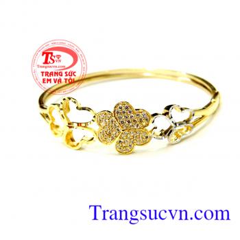 Vòng tay kết đá vàng tây