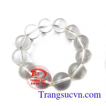 Vòng thạch anh trắng 16 ly 12 hạt