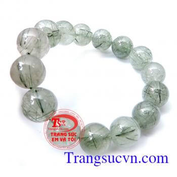 Bán chuỗi thạch anh tóc xanh 15.5ly vòng tay phong thuỷ đem tài lộc may mắn và giúp cải thiện chức năng đàn ông Hợp với: mạng Mộc, mạng Hỏa