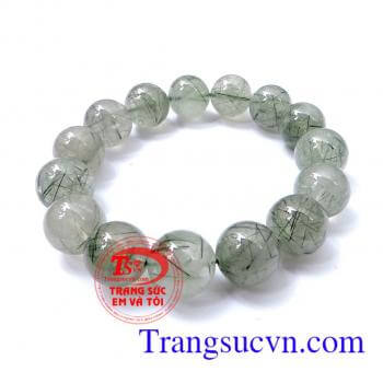 Bán chuỗi thạch anh tóc xanh 15.5ly vòng tay phong thuỷ đem tài lộc may mắn và giúp cải thiện chức năng đàn ông Hợp với: mạng Mộc, mạng Hỏa