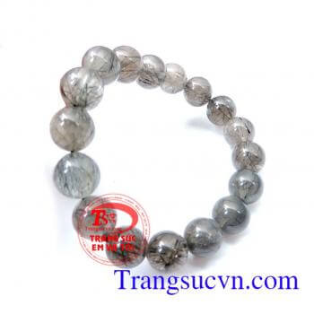 Chuỗi thạch anh tóc đen Đá Thạch Anh Phong Thủy Chính Hiệu. Tăng Vượng Khí, May Mắn Bội Phần ®Chuỗi thạch anh tóc đen