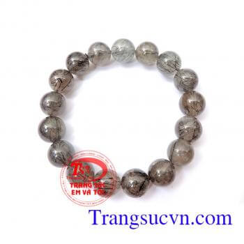 Chuỗi thạch anh tóc đen Đá Thạch Anh Phong Thủy Chính Hiệu. Tăng Vượng Khí, May Mắn Bội Phần ®Chuỗi thạch anh tóc đen