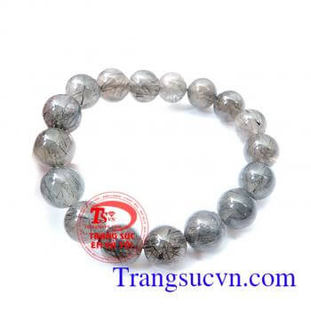 Chuỗi thạch anh tóc đen Đá Thạch Anh Phong Thủy Chính Hiệu. Tăng Vượng Khí, May Mắn Bội Phần ®Chuỗi thạch anh tóc đen