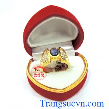 Nhẫn nam sapphire Lam