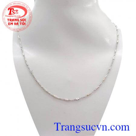 Dây chuyền vàng trắng nữ 18k