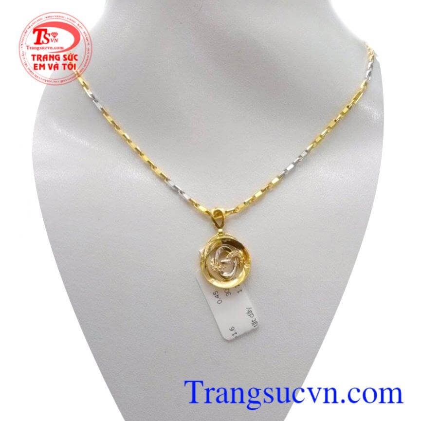 Bộ Mặt dây chuyền vàng 10k tặng