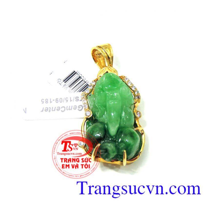 Tỳ hưu ngọc vàng tây mặt dây