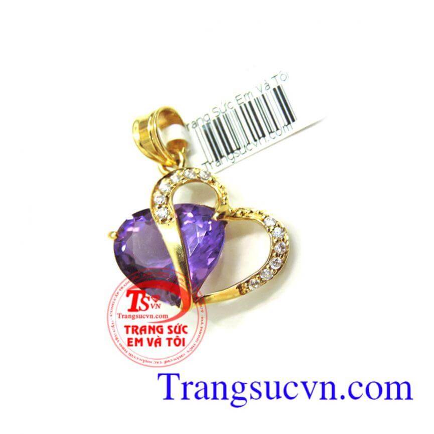 Mặt dây chuyền thạch anh trái tim