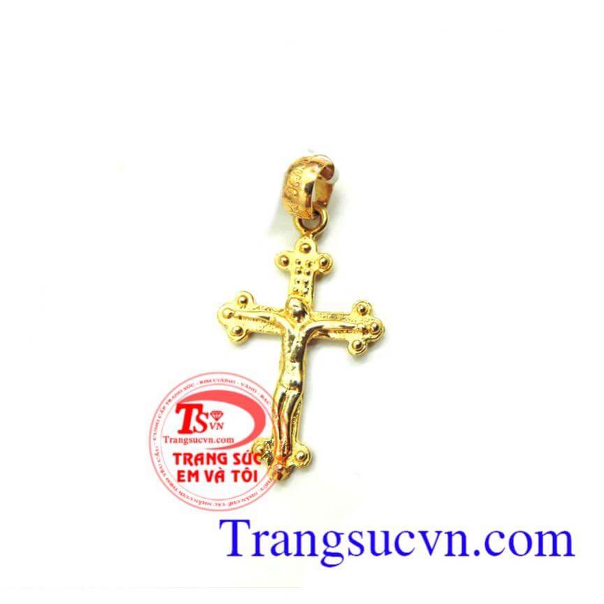 Mặt dây thánh giá vàng màu