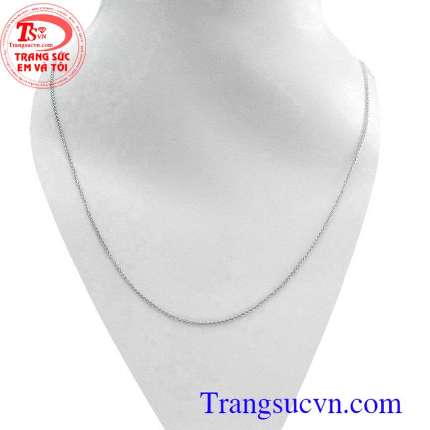 Dây vàng trắng Ý 18k