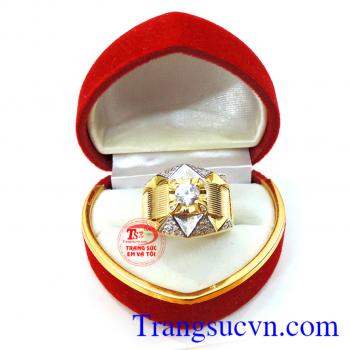 Nhẫn  nam vàng 18k nhập