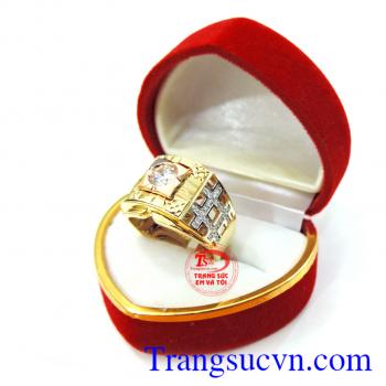Nhẫn nam vàng tây đẹp được nhiều người ưa chuộng đeo may mắn