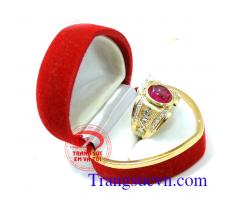 Nhẫn đá đỏ vàng rồng trắng đẹp nhan nam đẹp, nhẫn nam vàng tây dành cho nam sang trọng và đẳng cấp phái mạnh mang lại quyền lực chiếc nhẫn và may mắn,hợp thời trang,chất lượng đảm bảo, Uy tín với đánh gia của khách hàng tốt và ưa chuộng sản phẫn nhẫn nam