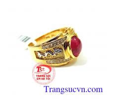 Nhẫn đá đỏ vàng rồng trắng đẹp nhan nam đẹp, nhẫn nam vàng tây dành cho nam sang trọng và đẳng cấp phái mạnh mang lại quyền lực chiếc nhẫn và may mắn,hợp thời trang,chất lượng đảm bảo, Uy tín với đánh gia của khách hàng tốt và ưa chuộng sản phẫn nhẫn nam