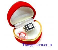 Nhẫn nam vàng trắng đẹp