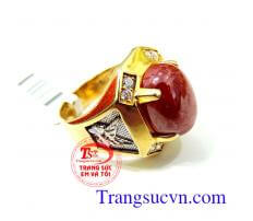 Nhẫn nam đại bàng đá đỏ vàng nhan nam đẹp, nhẫn nam vàng tây dành cho nam sang trọng và đẳng cấp phái mạnh mang lại quyền lực chiếc nhẫn và may mắn,hợp thời trang,chất lượng đảm bảo, Uy tín với đánh gia của khách hàng tốt và ưa chuộng sản phẫn nhẫn nam đẹ