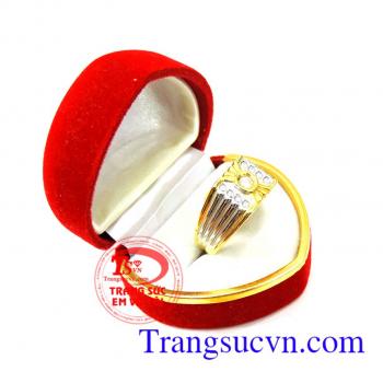 Nhẫn nam vàng tây 18k