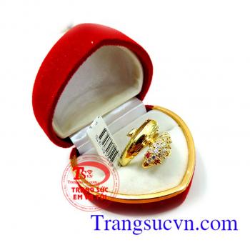 Nhẫn nữ đá voi đẹp đôi