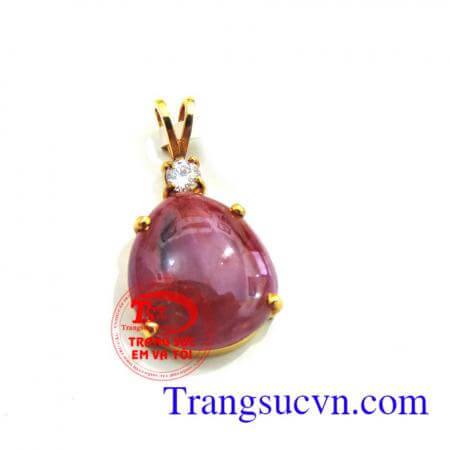 Mặt dây ruby thiên nhiên