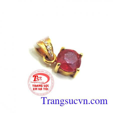 Mặt ruby tròn vàng tây