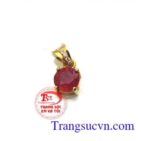 Mặt ruby tròn vàng tây