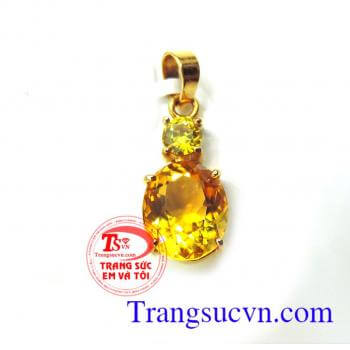 Mặt dây chuyền thạch anh vàng