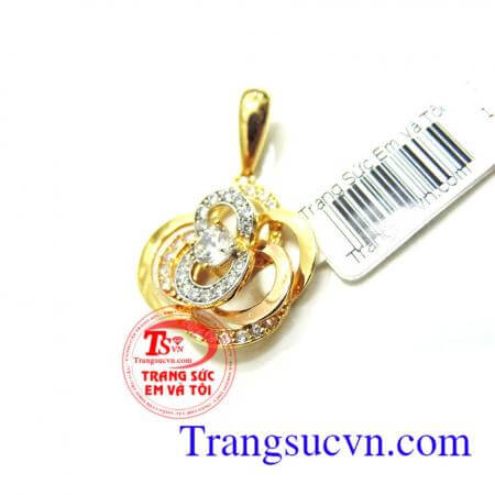 Mặt dây hoa vàng tây Tôn Vinh Vẻ Đẹp Hoàn Hảo Của Bạn Tinh tế làm tôn lên dáng và hợp thời trang,món quà ý nghĩa dành cho nữ,mặt dây chuyền vàng nữ đẹp