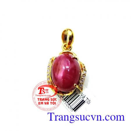 Mặt vàng đá ruby