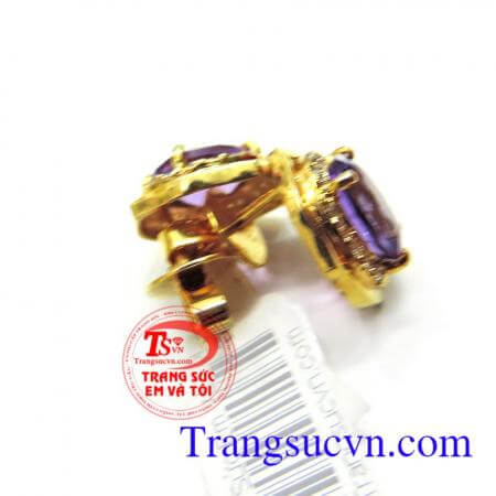 Hoa tai thạch anh tím