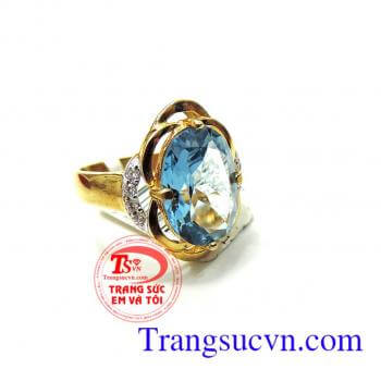 Nhẫn vàng nữ Topaz