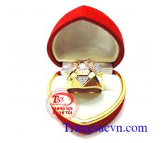 Nhẫn nam vàng 18k nhập