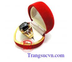 Nhẫn nam vàng giá rẻ đá đen