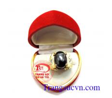 Nhẫn nam vàng giá rẻ đá đen