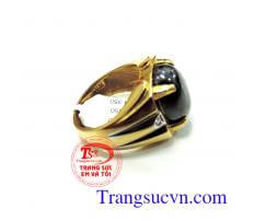 Nhẫn nam vàng giá rẻ đá đen