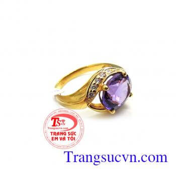 Nhẫn nữ thạch anh tím