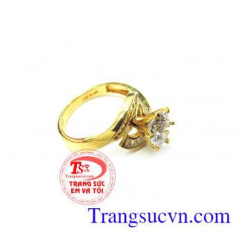 Nhẫn nữ vàng 18k nhập