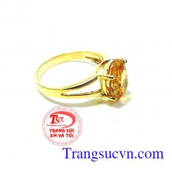 Nhẫn nữ thạch anh vàng