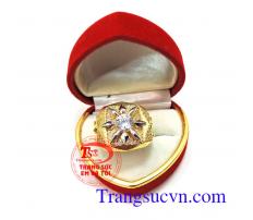 Nhẫn nam vàng tây mặt trời