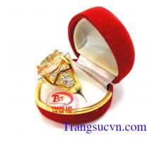 Nhẫn nam vàng đá giá rẻ