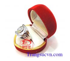 Nhẫn nam vàng trắng tinh tế Nhẫn Nam đá quý hợp thời trang tinh xảo và đẳng cấp Nhận đặt làm nhẫn nam vàng tây theo mẫu,nhẫn nam đẹp vàng trắng